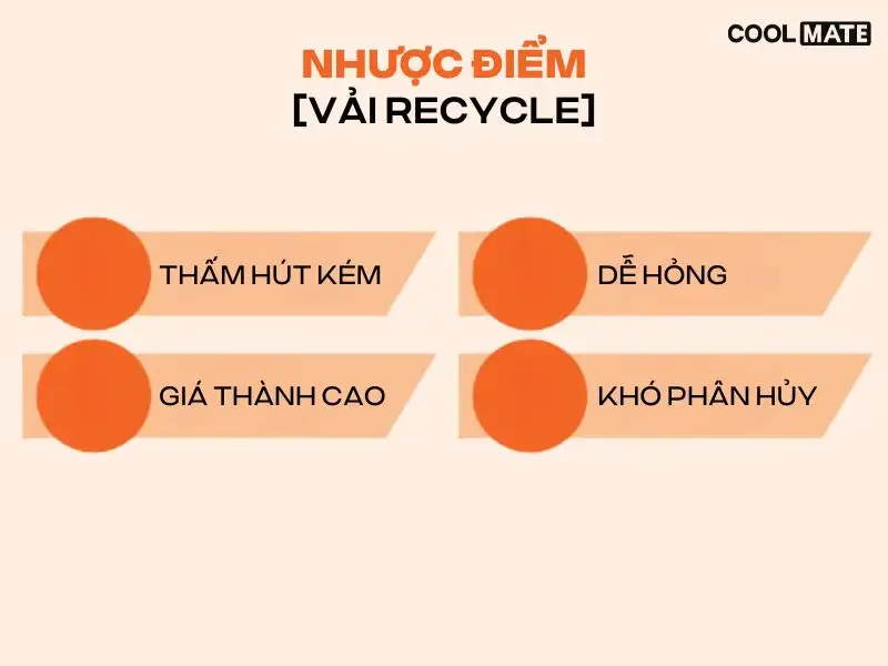  Các nhược điểm của sợi lycra