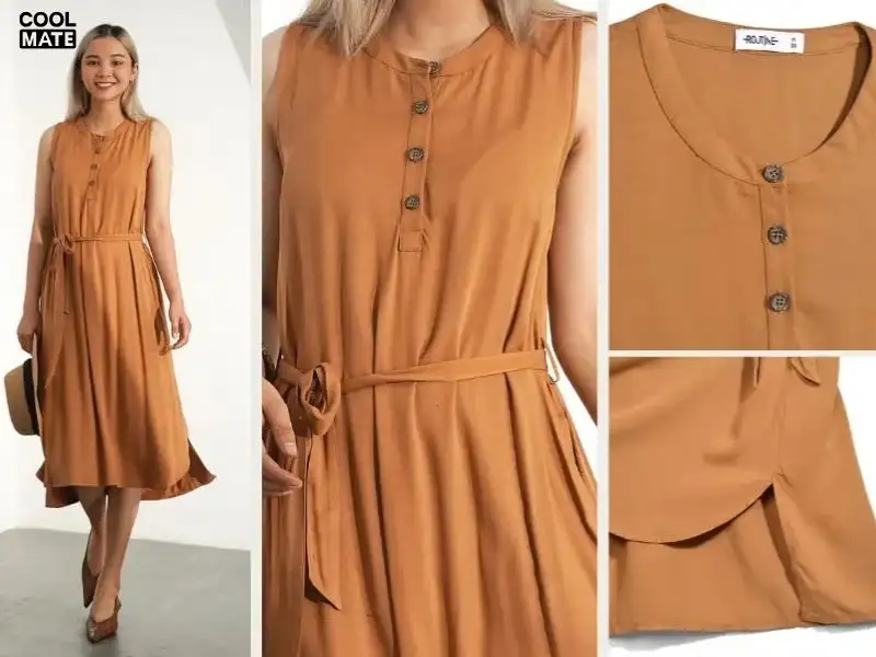 Váy kiểu từ vải rayon được cách điệu độc đáo