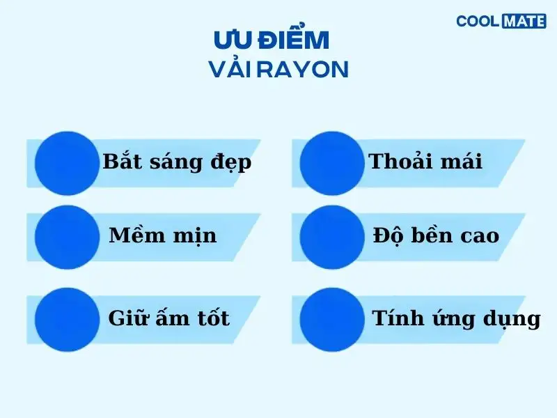 Ưu điểm của vải Rayon