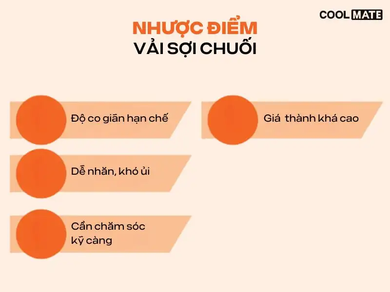 Nhược điểm vải sợi chuối