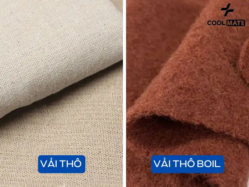 Sự khác nhau giữa vải thô và vải thô boil