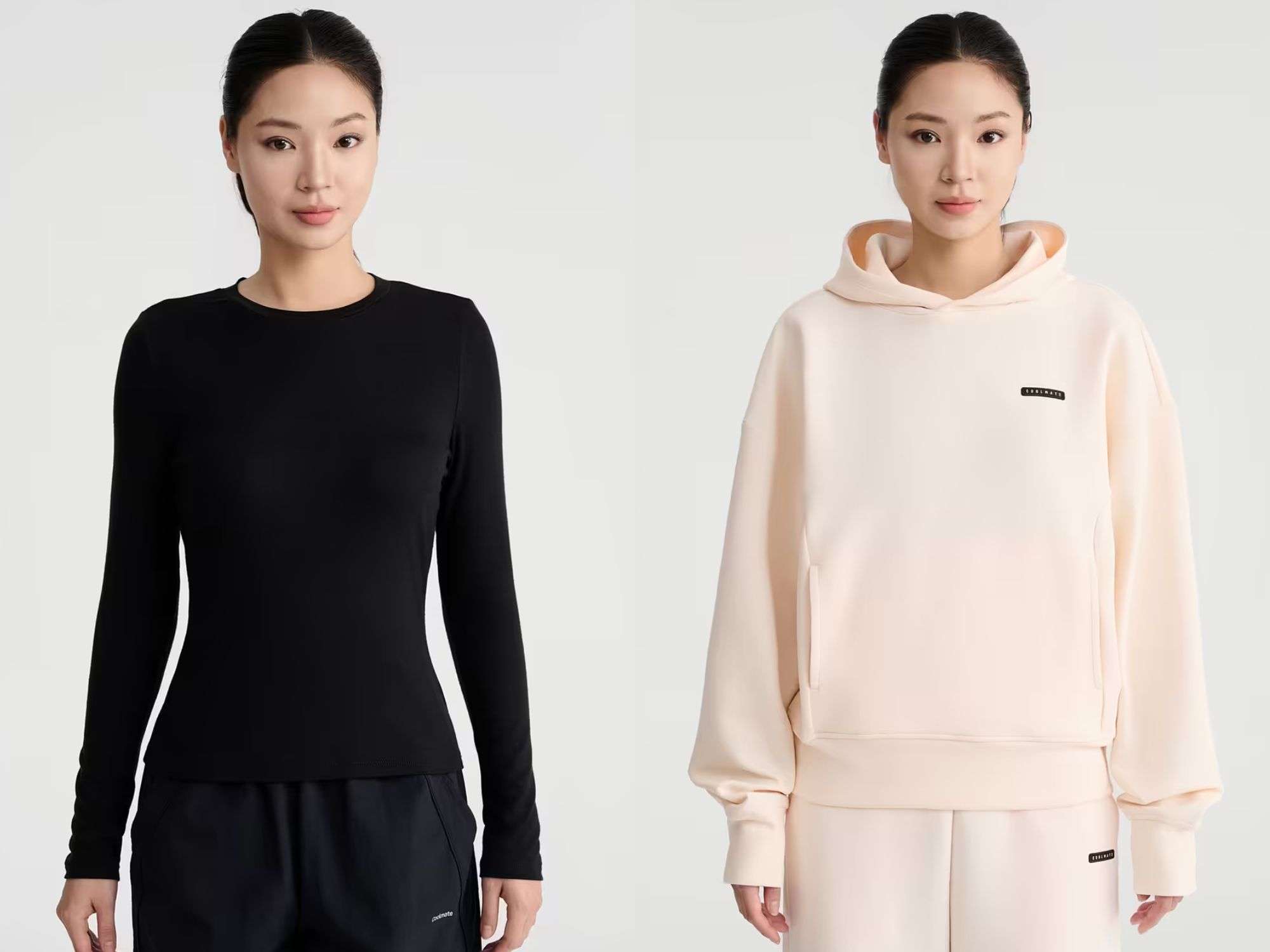 &Aacute;o d&agrave;i tay v&agrave; &aacute;o hoodie nữ tại Coolmate