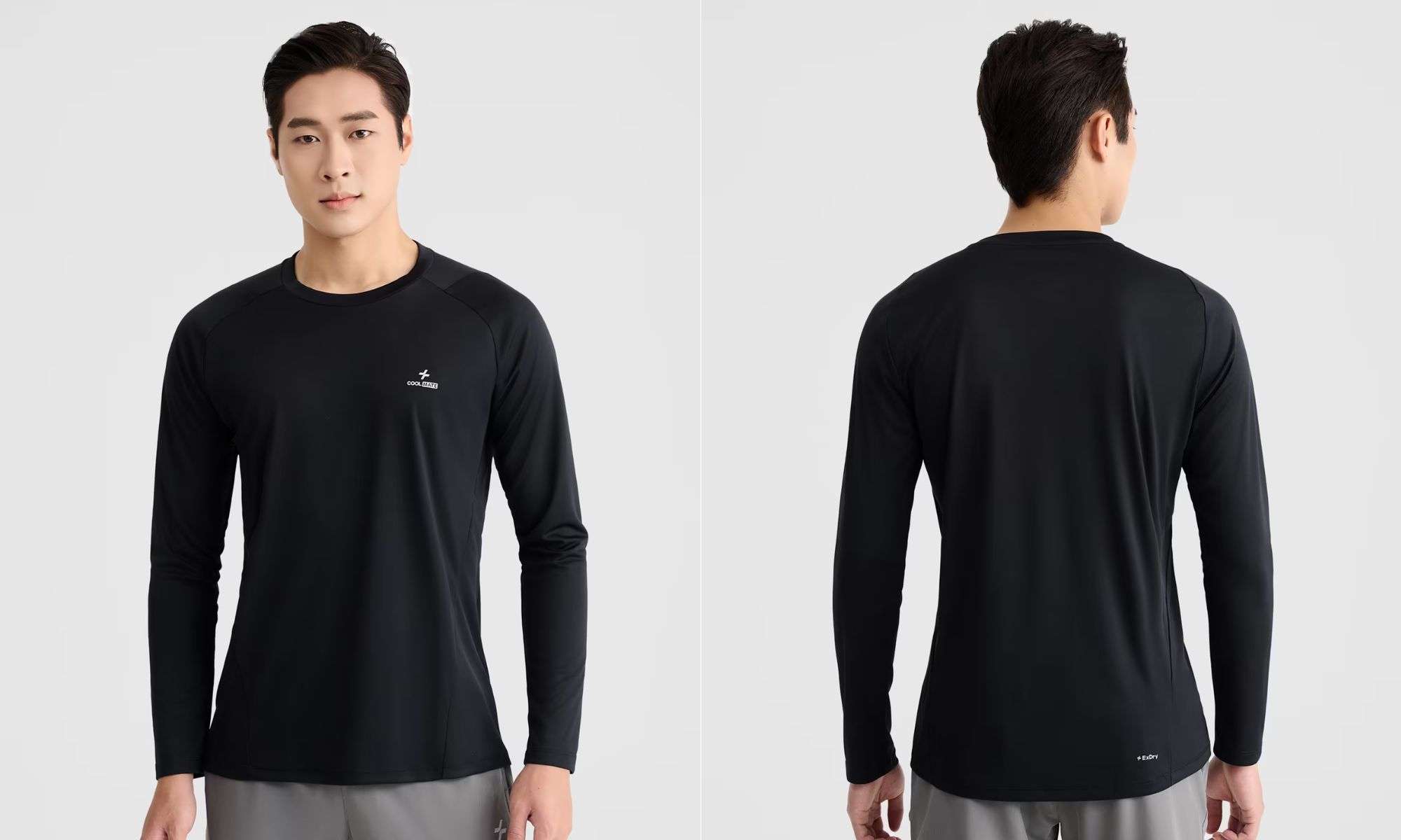 Áo dài tay thể thao nam Logo Active