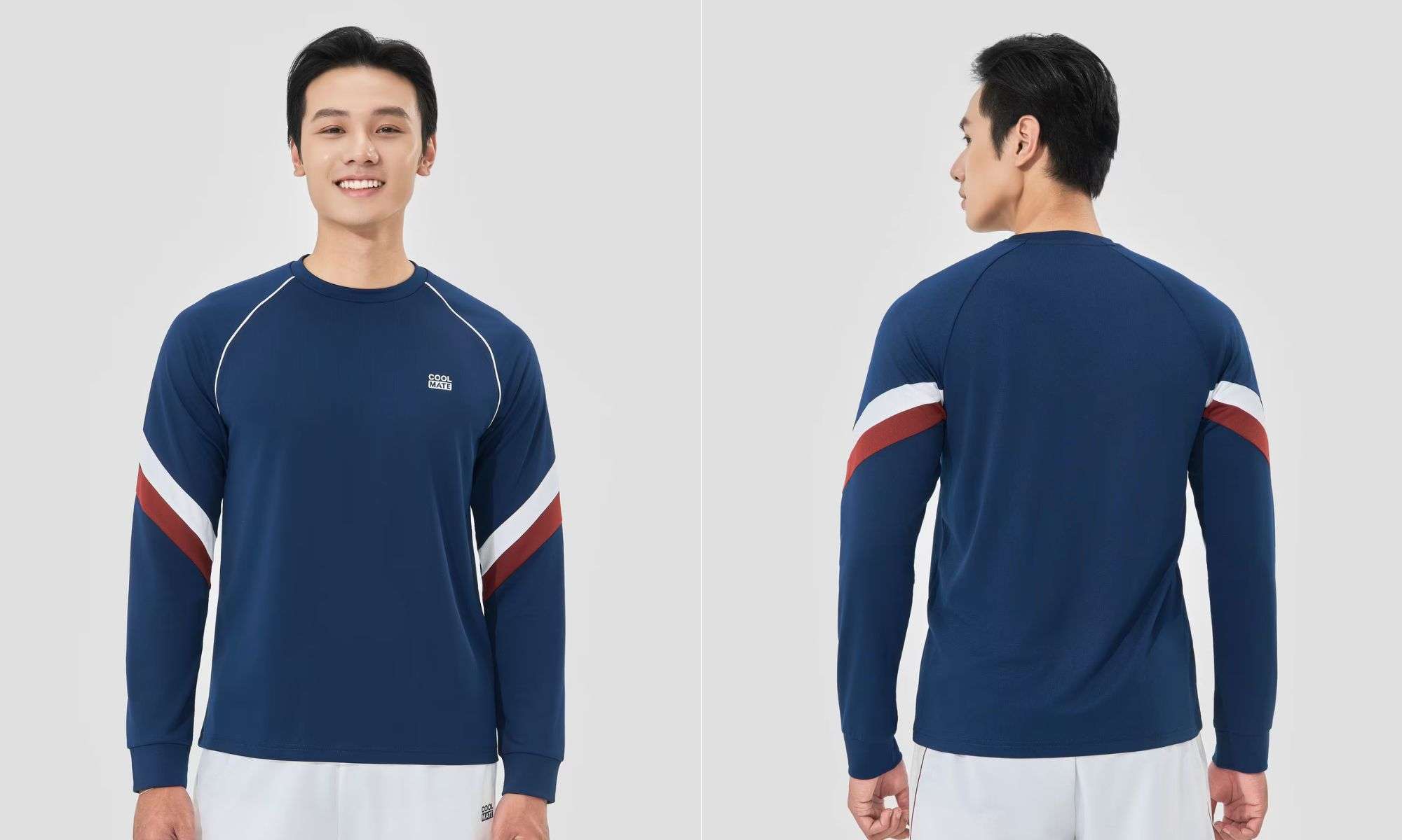 Áo thun tay dài xanh dương ấm áp