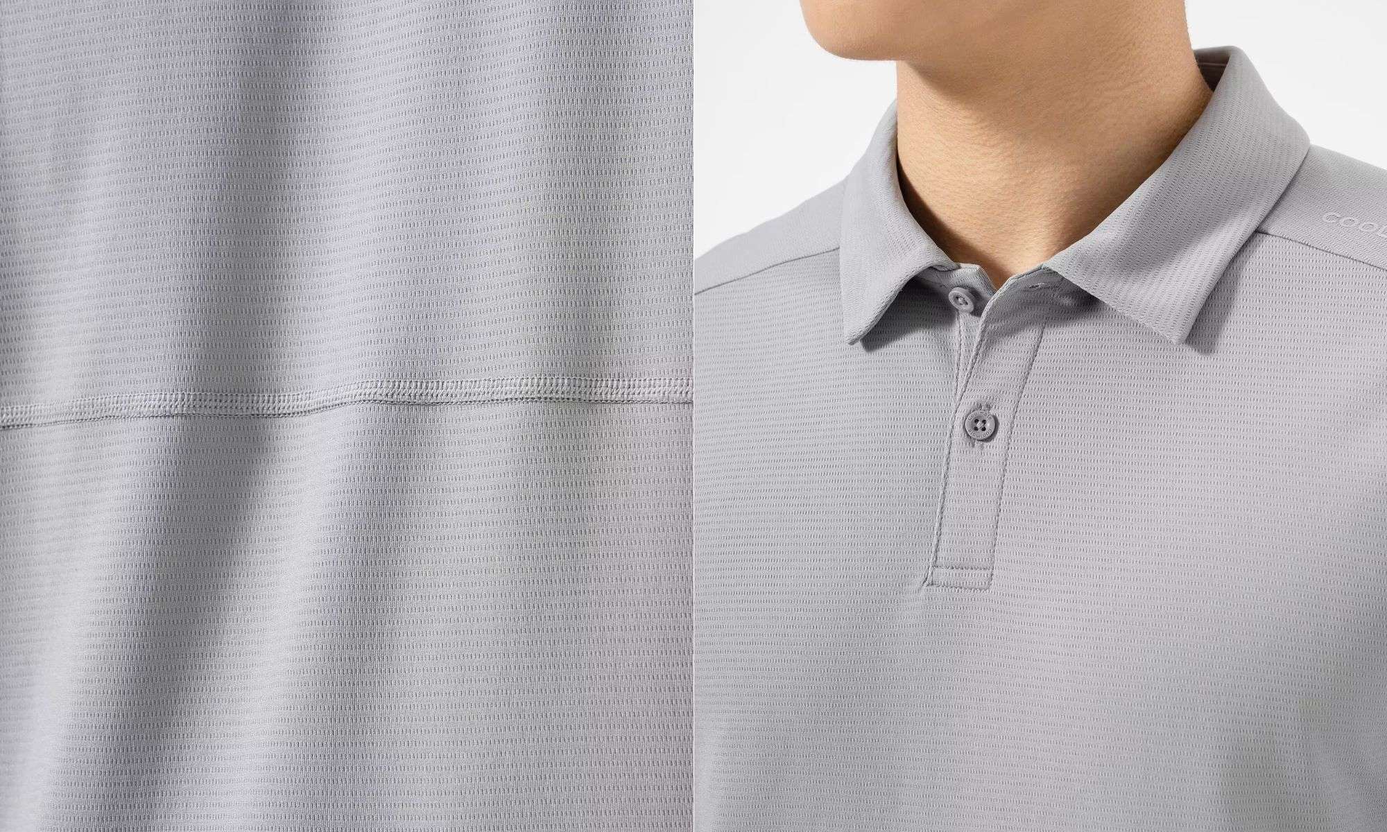Chất liệu cao cấp của áo polo xám thương hiệu Coolmate
