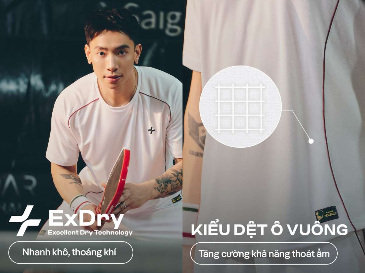 Đồ Pickleball nam Coolmate là sự kết hợp giữa chất liệu cao cấp và công nghệ hiện đại.