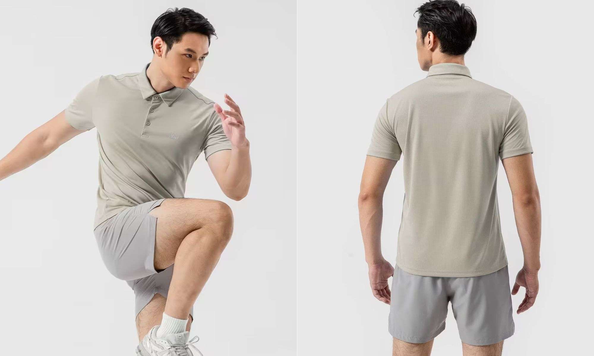 Áo polo màu xám là trang phục yêu thích của nhiều chàng trai