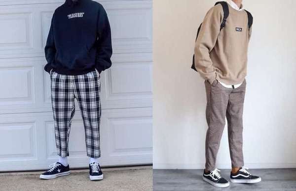 Phối đồ với quần baggy nam với áo hoodie