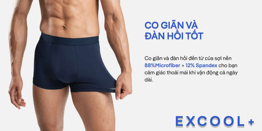 Quần -lót- nam -Trunk- Microfiber- Excool+ thoáng- khí p