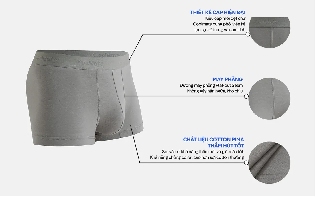 Quần- lót- Trunk- Pima- Cotton- thấm- hút -tốt