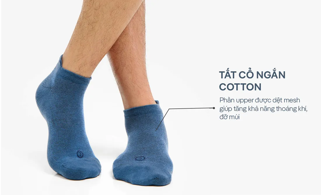 Tất-vớ-cổ- ngắn- Cotton- thoáng -khí