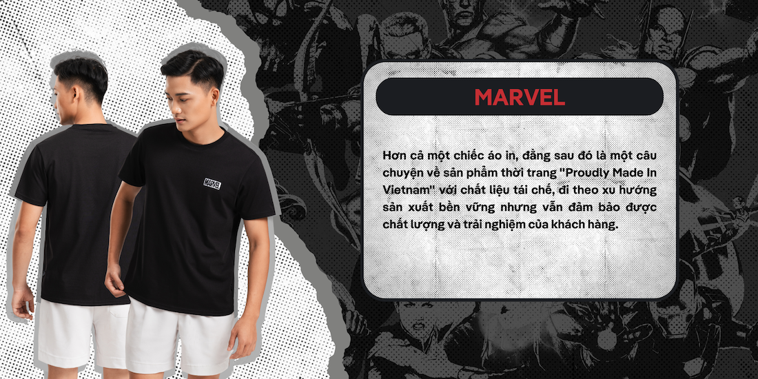 Áo -Marvel- thêu -Basics