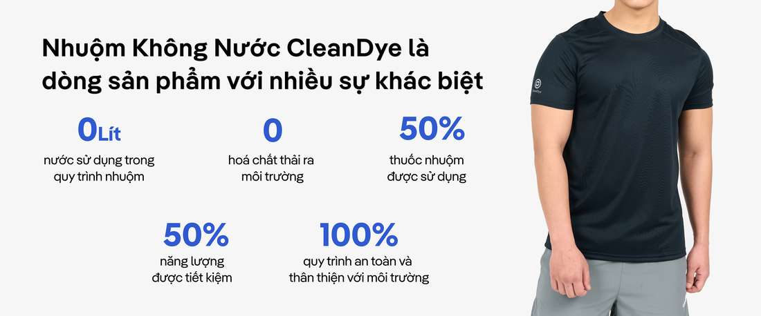 áo- thun -nam -Daily -Tee -thoáng -khí- nhuộm- sạch- Cleandye