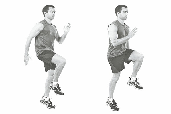 Chạy tại chỗ - một trong các bài tập Cardio cho nam hiệu quả