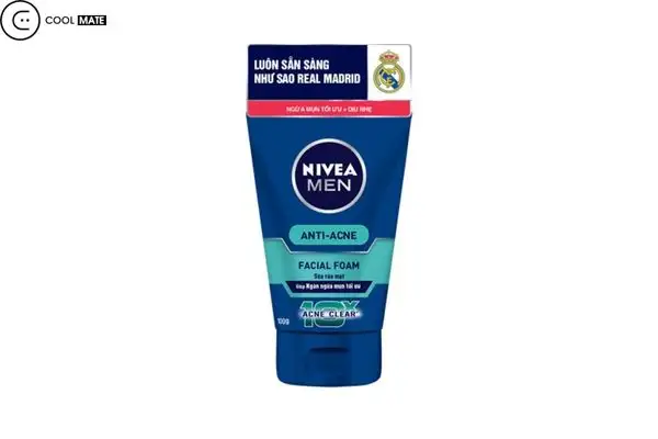 Sữa rửa mặt cho nam da khô Nivea Men Anti-Acne Facial Foam