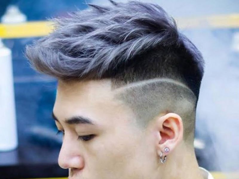 Kiểu tóc mohican dài vuốt mái layer