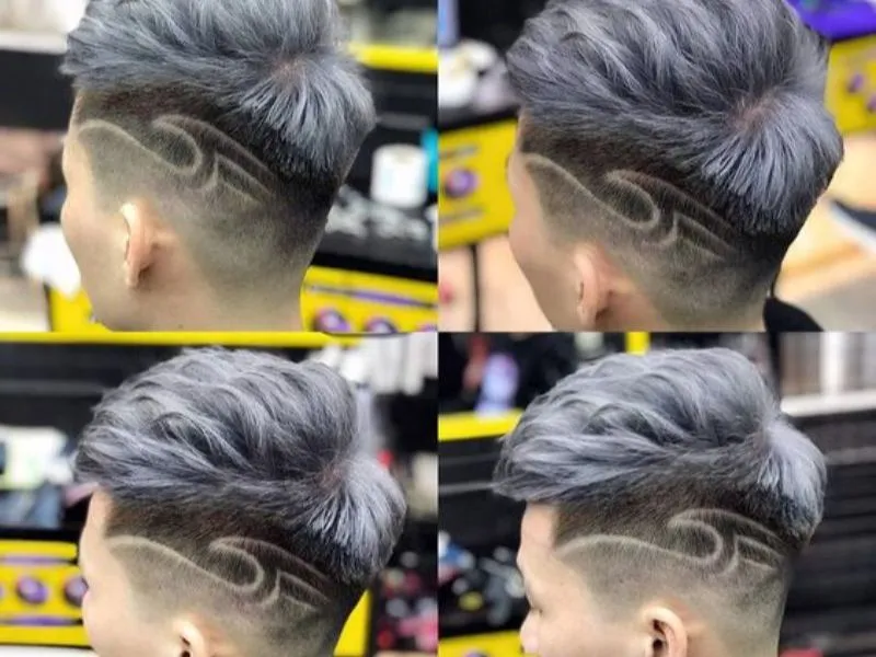 Tóc nam mohican dài kẻ tattoo