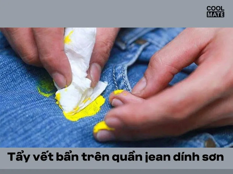 Cách tẩy vết bẩn trên quần jean bị dính sơn màu