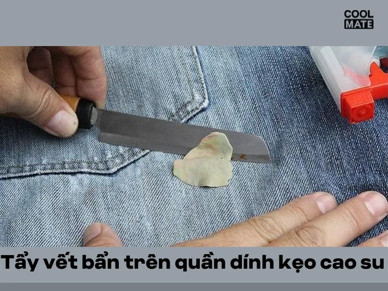 Tẩy vết bẩn trên quần jean bị dính kẹo cao su