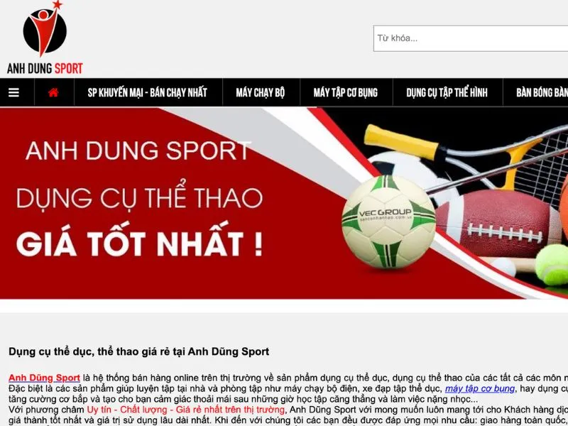 Anh Dũng Sport - Địa chỉ mua kính bơi ở Hà Nội 