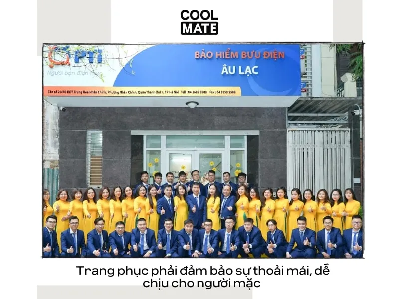 Trang phục phải đảm bảo sự thoải mái, dễ chịu cho người mặc