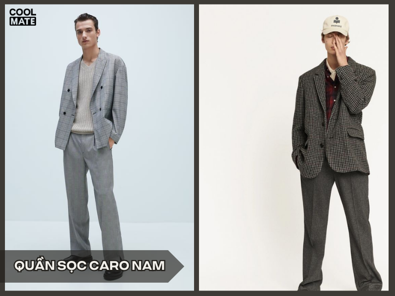 Quần caro nam suit