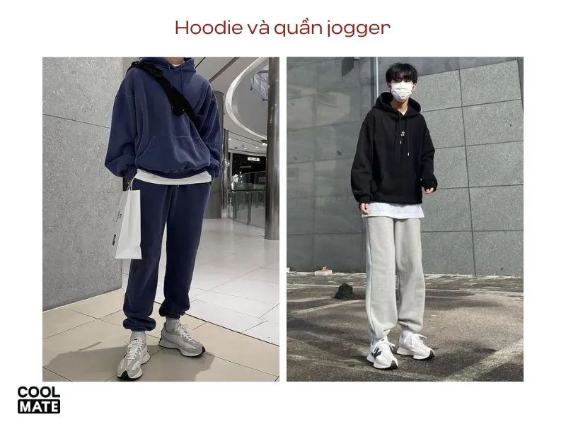 Hoodie và quần jogger - Outfit đi chơi Noel