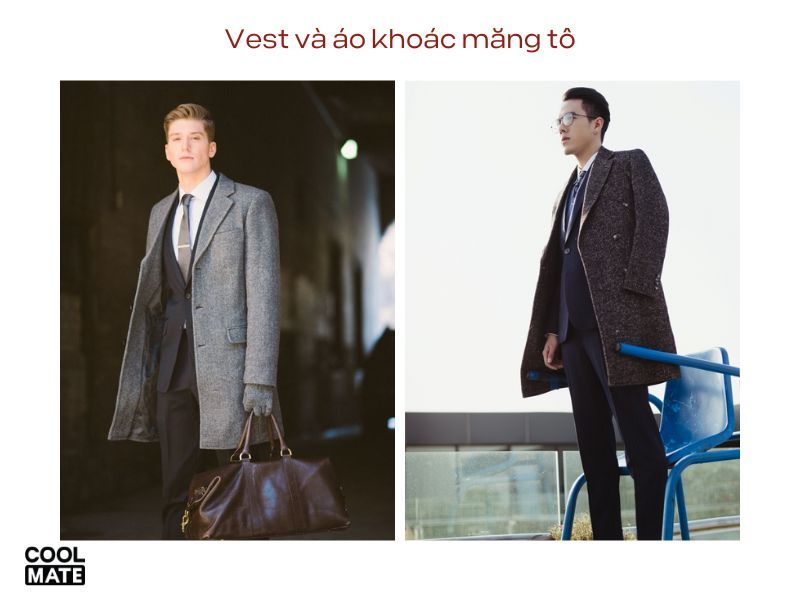 Vest và áo khoác măng tô - outfit đi chơi Noel