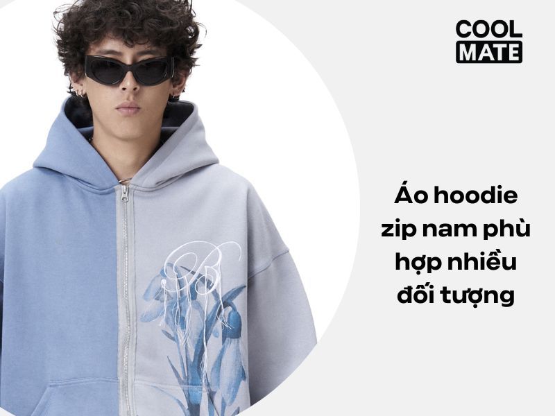 Áo hoodie zip nam phù hợp nhiều đối tượng (Ảnh: Coolmate)