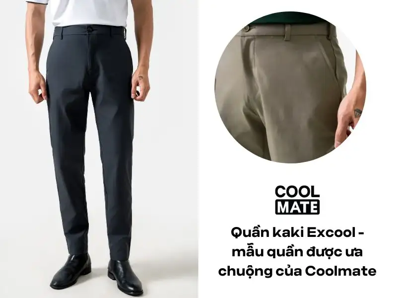 Quần kaki excool từ Coolmate - thương hiệu thời trang dành riêng cho nam giới