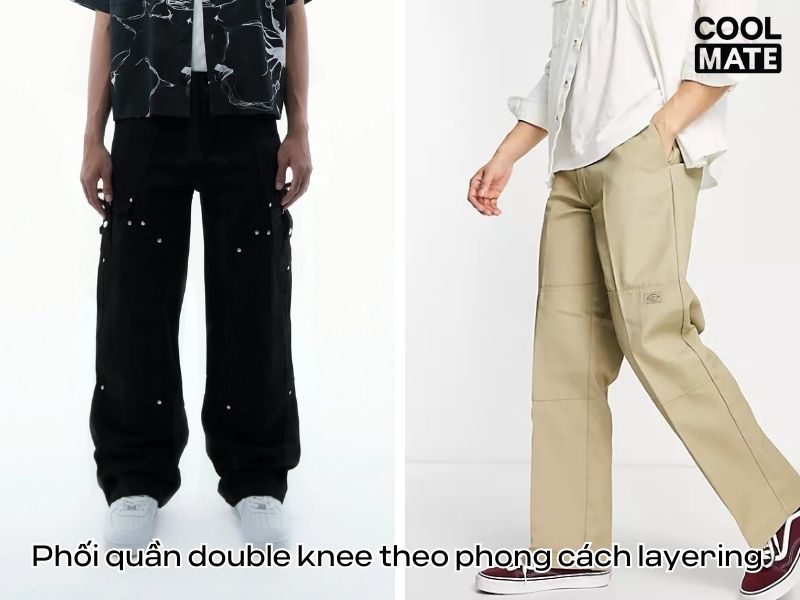 Phối quần Double Knee theo phong cách layering