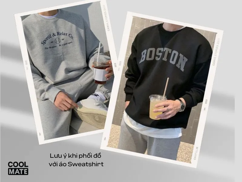 Những lưu ý khi phối đồ với áo Sweatshirt