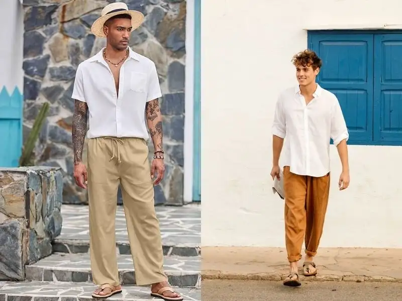 Phối áo đũi nam với quần baggy nam theo phong cách Hàn Quốc
