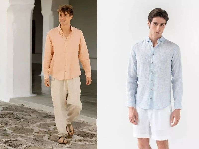 Áo đũi nam phối với quần đũi