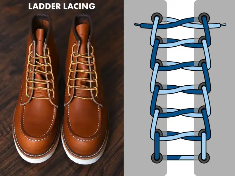 Cách buộc dây giày sneaker Ladder