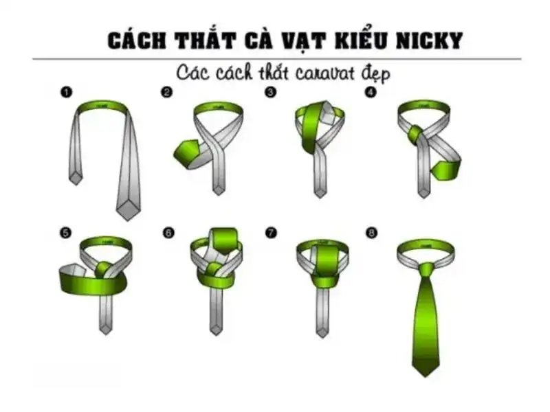 Cách thắt cà vạt kiểu Nicky