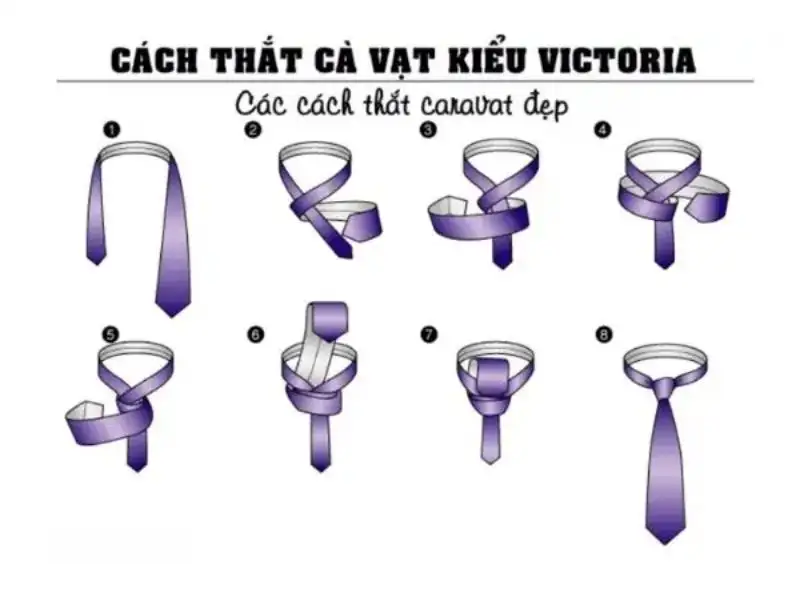 Cách thắt cà vạt kiểu Victoria