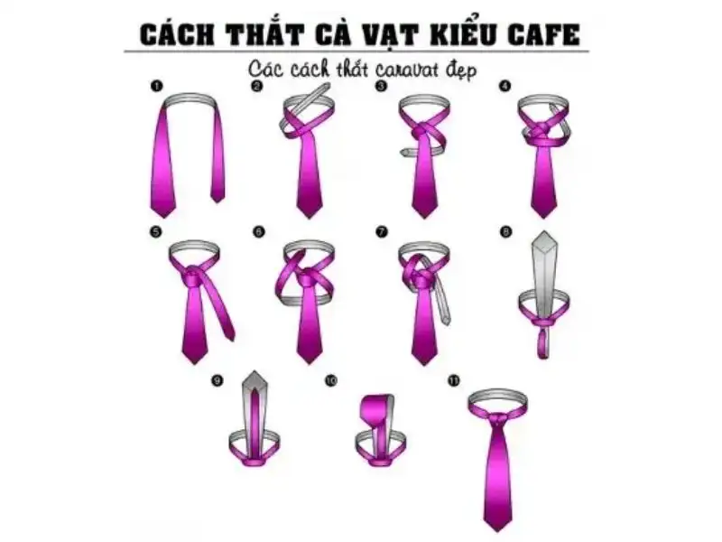 Cách thắt cà vạt kiểu cafe