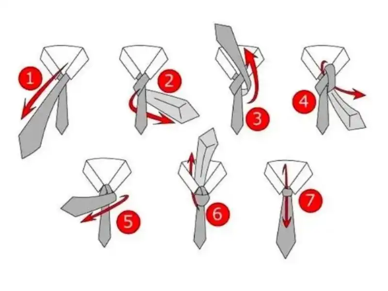 Các bước thực hiện thắt kiểu Half Windsor 