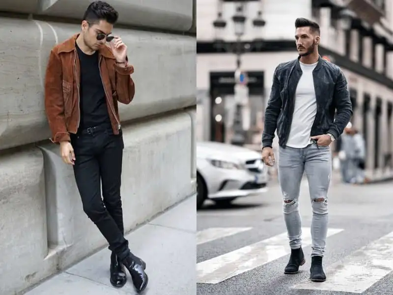 Denim jacket + quần jeans + boots 