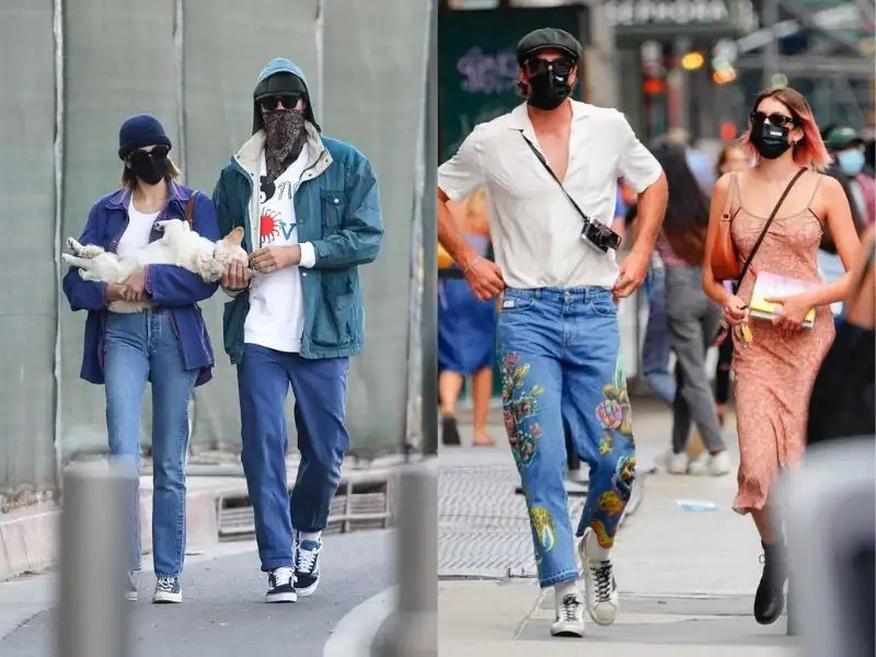 Kaia Gerber & Jacob cùng nhau dạo phố với oufit đôi đơn giản