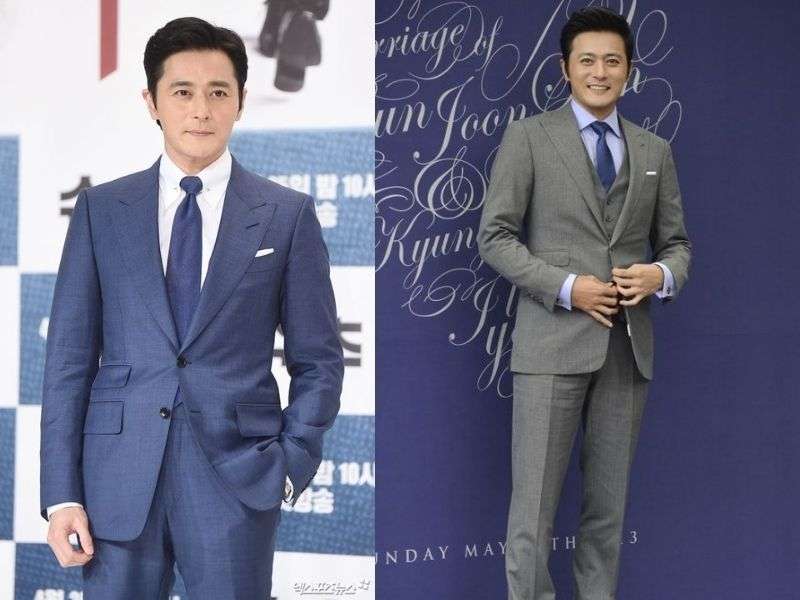 Những bộ suit tối màu với đường cắt sắc sảo không chỉ tôn lên vóc dáng mà còn tạo sự sang trọng