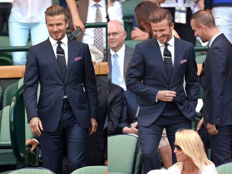 Beckham trong bộ đồ vest theo phong cách thời trang nam trung niên 