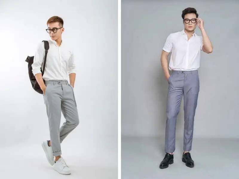Quần Tây nam màu xám luôn là lựa chọn hàng đầu của bạn nam
