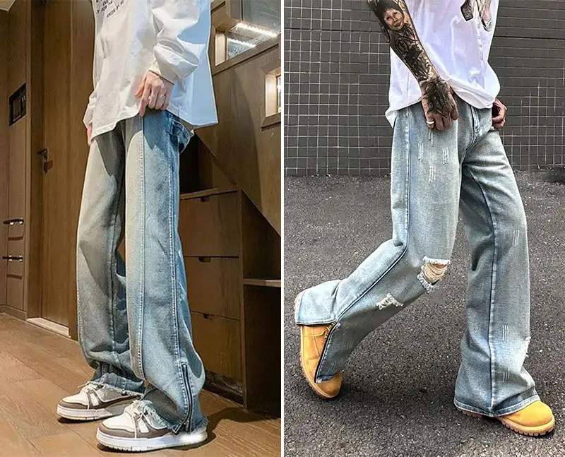 Quần jeans zipper cá tính năng động