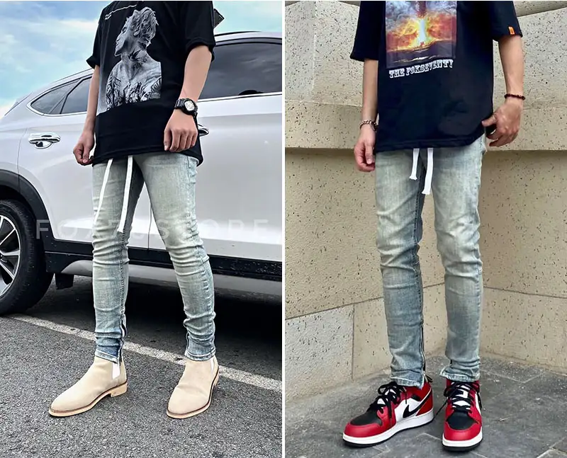 Áo thun phối jeans cuốn hút