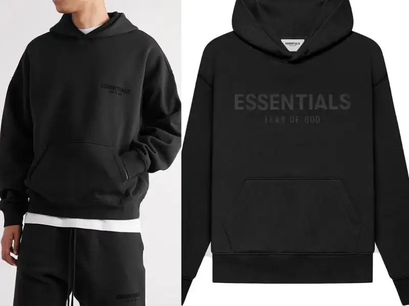 Áo Hoodie Essentials Fear of God Pull-Over SS21 Black/Stretch Limo