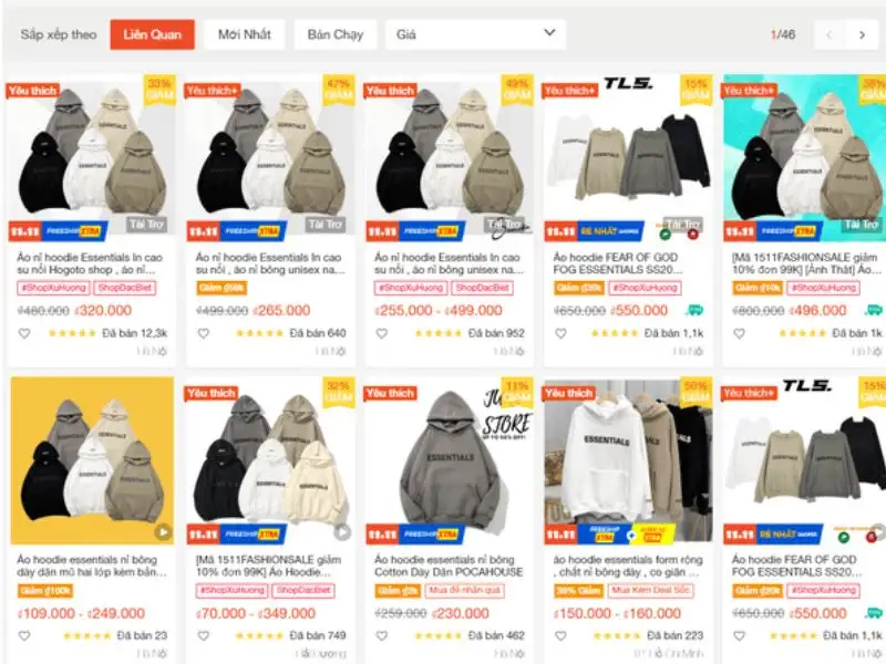 Essentials là chiếc hoodie hot nhất mùa đông 2024