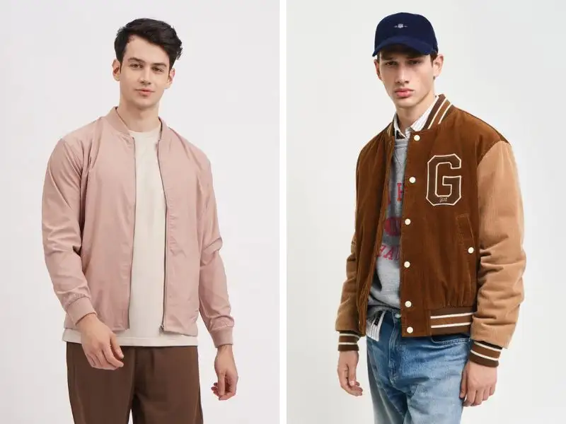 Vị trí in logo của Bomber và Varsity Jacket