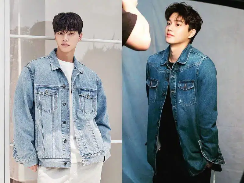 Áo khoác denim + áo phông